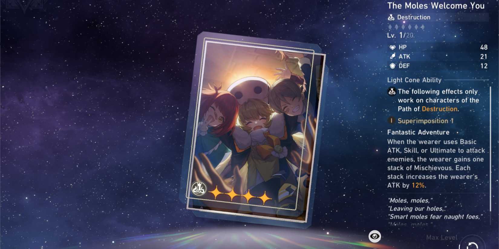 The Moles Welcome You Light Cone Honkai Star Rail-1