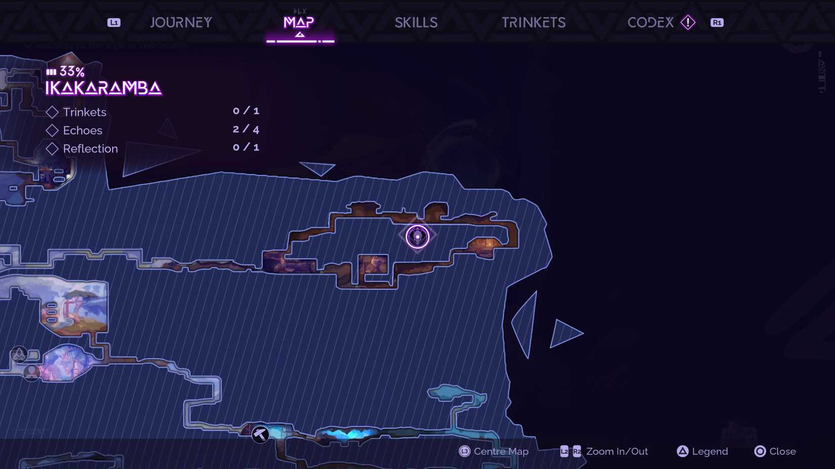 The Path of the Shaman Map in Tales of Kenzera