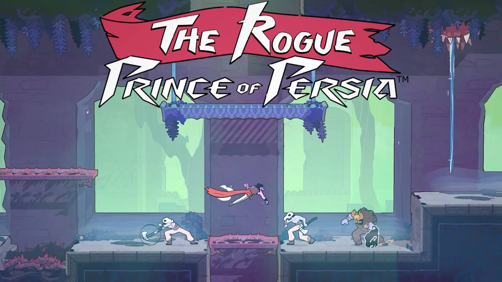 The Rogue Prince of Persia action promo screenshot with game logo on top