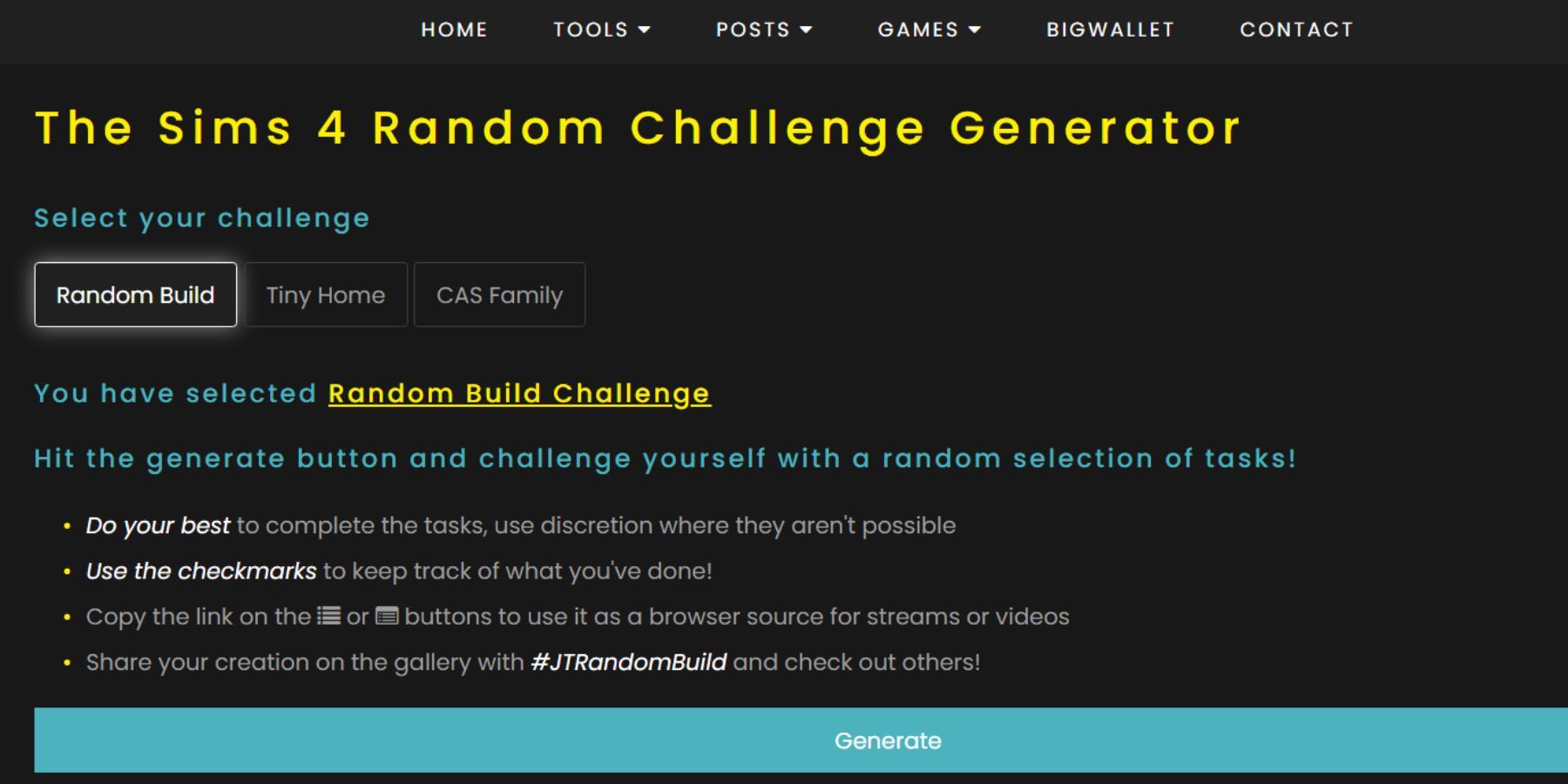 The Sims 4 Random Build Challenger 