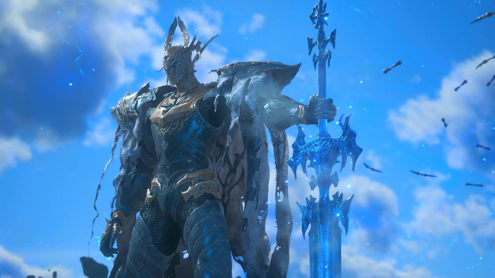 The Timekeeper conjuring his sword in Final Fantasy 16 The Rising Tide