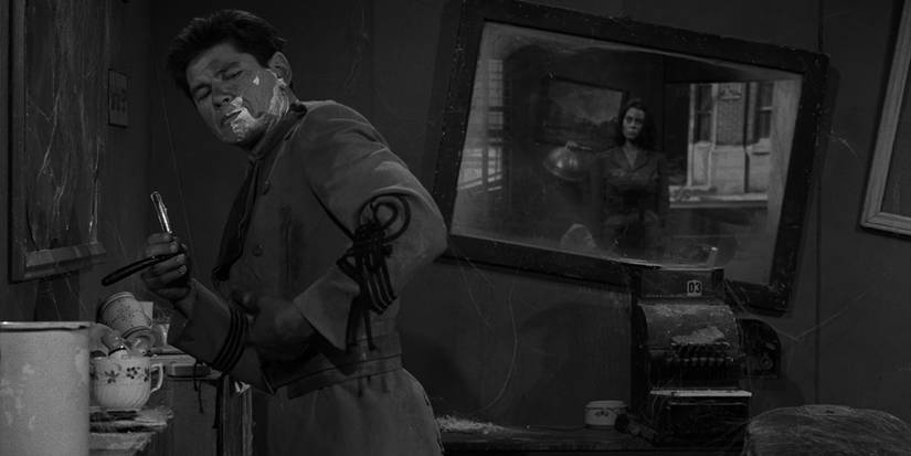 Two survivors of the apocalypse in The Twilight Zone episode "Two".