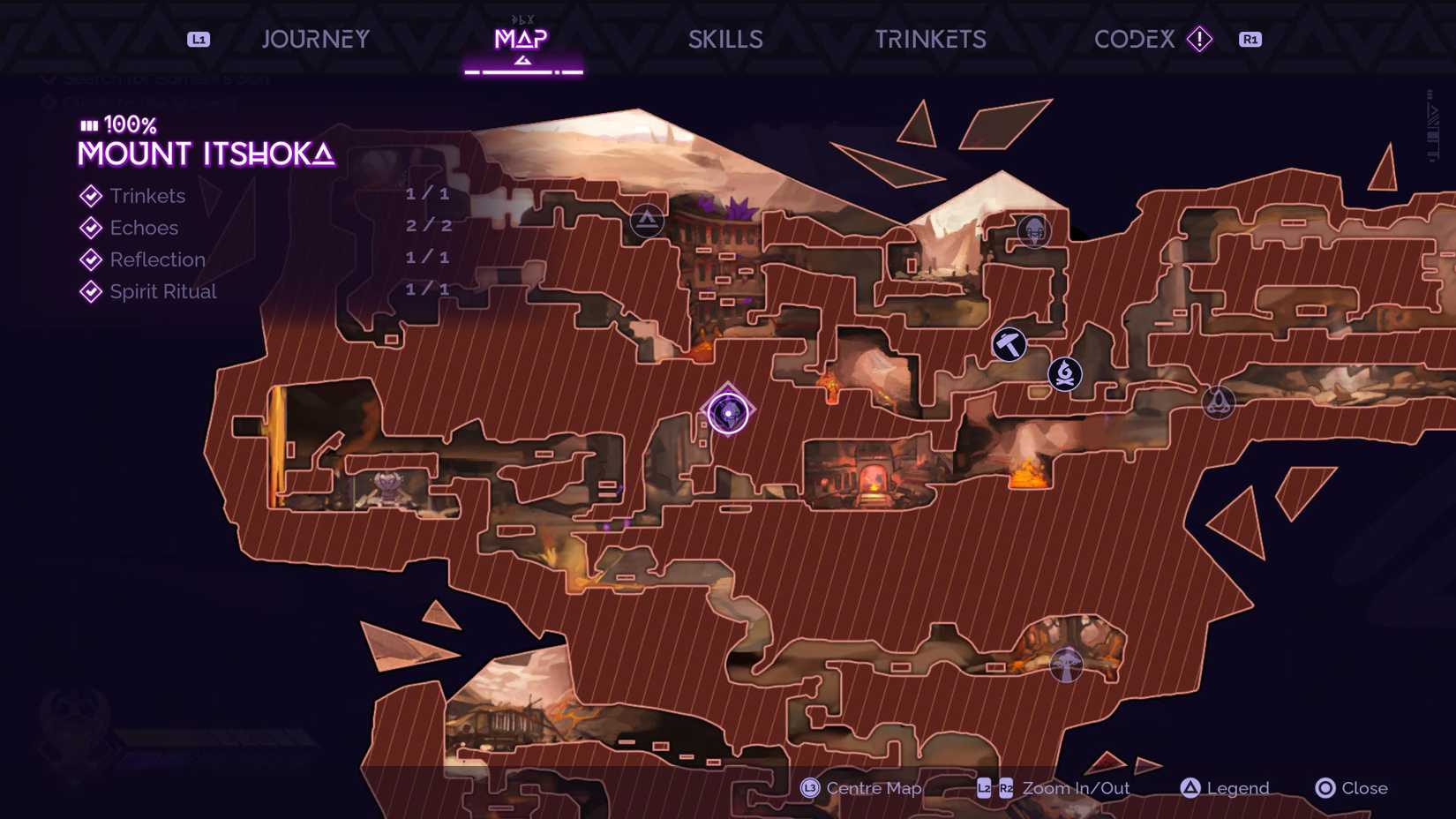 The Warrior and the Son Map in Tales of Kenzera