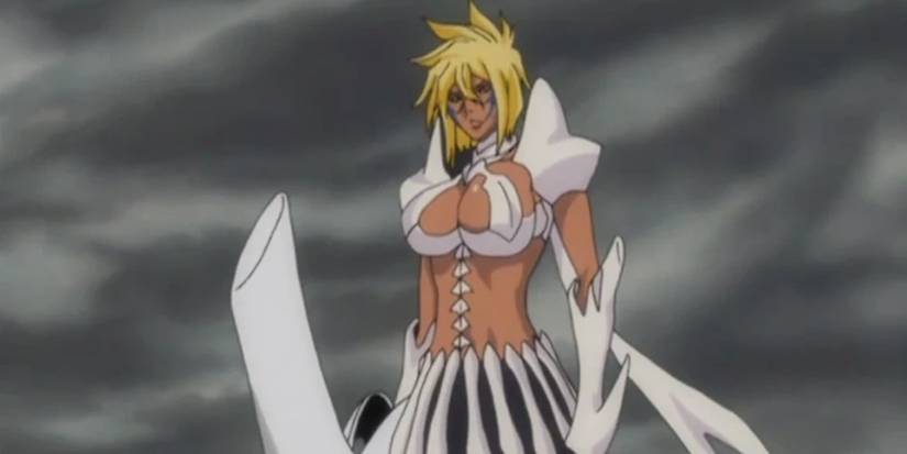 Tier Harribel facing Toshiro Hitsugaya in her Resureccion in Bleach