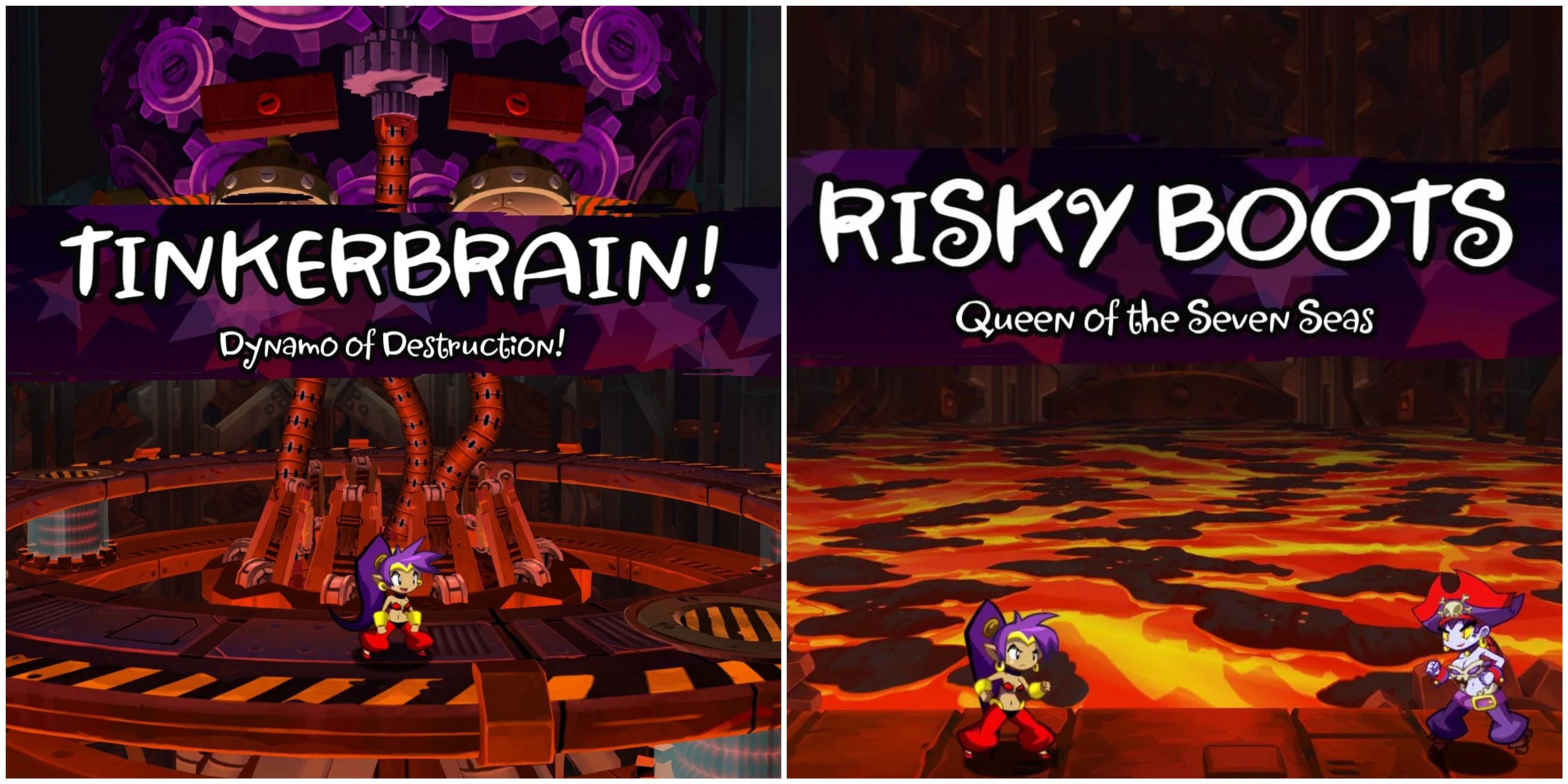 Tinkerbrain and Risky Boots in Shantae: Half-Genie Hero