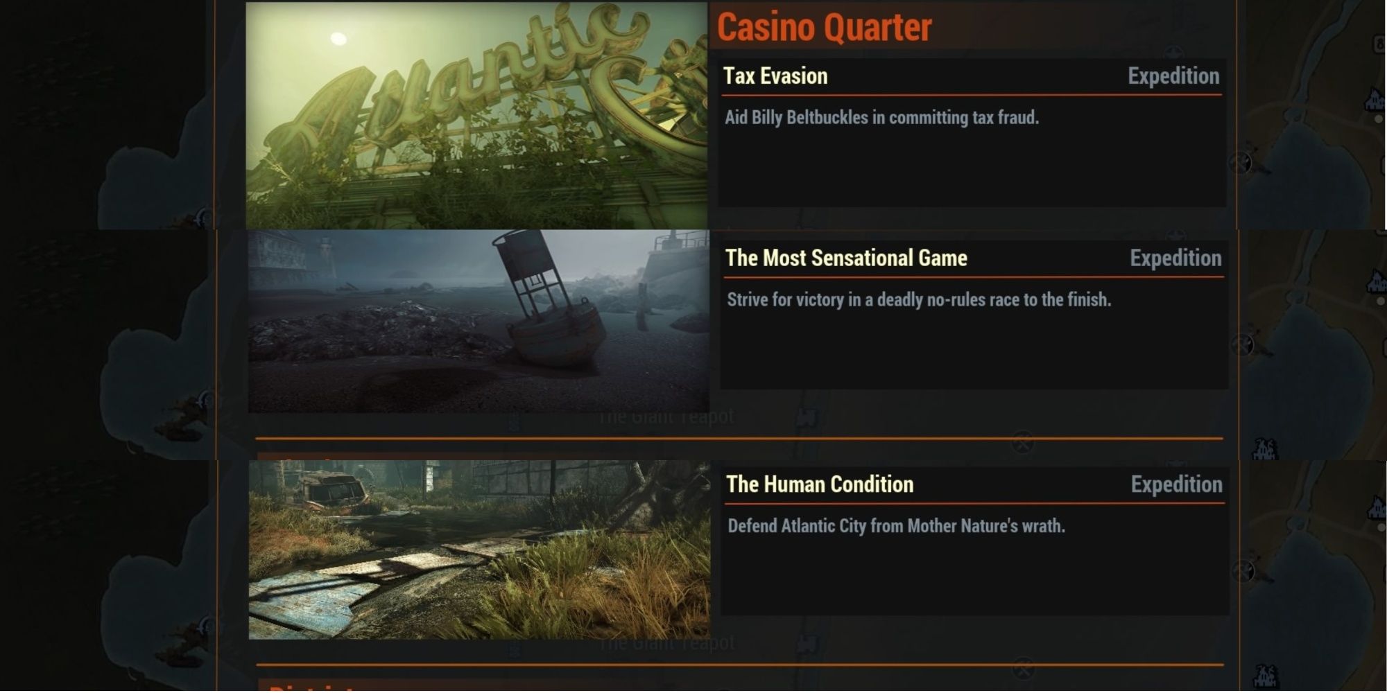  Fallout 76 Expeditions menu