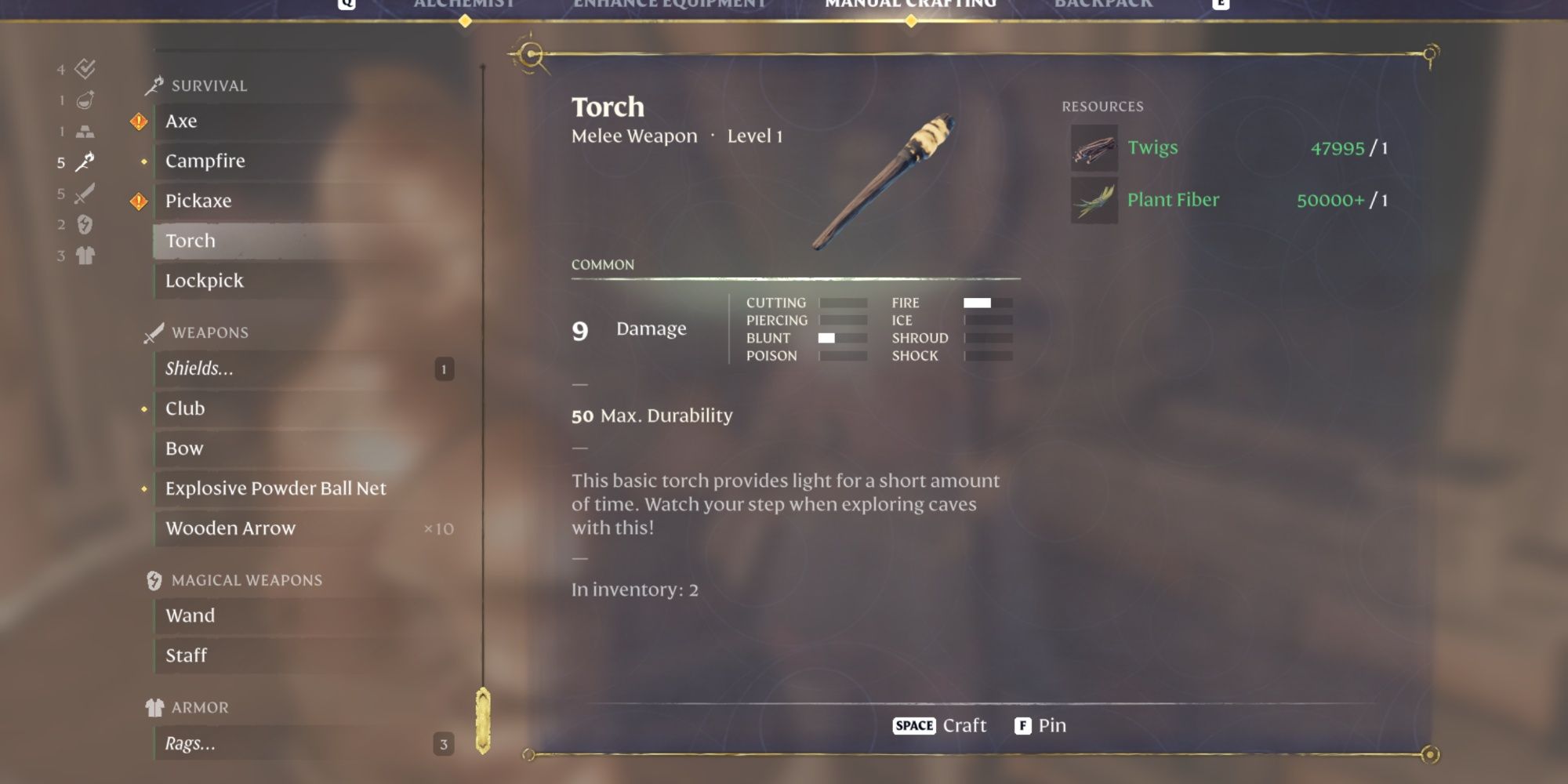 Torch Wizard Weapon In Enshrouded