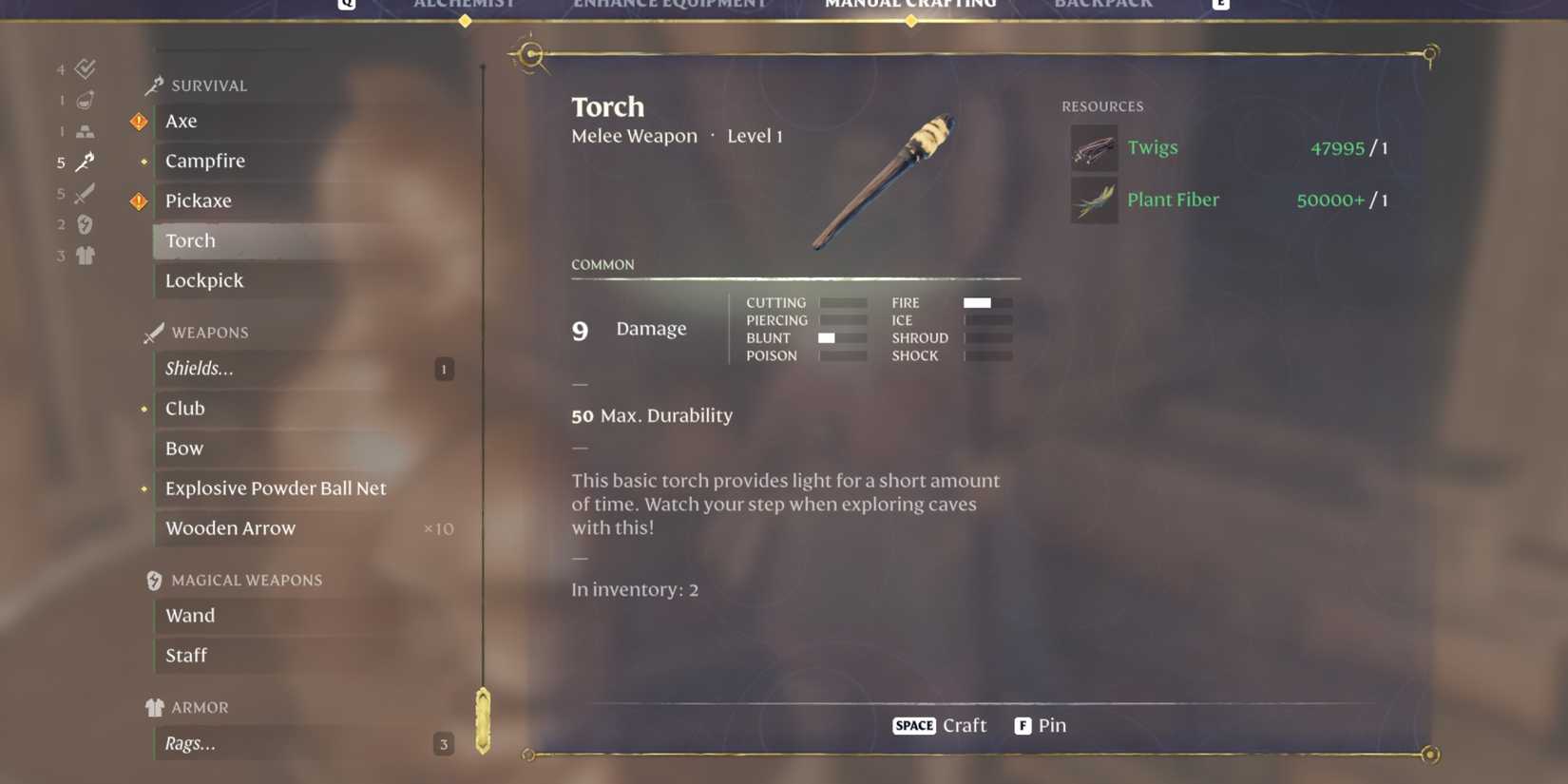 Torch Wizard Weapon In Enshrouded