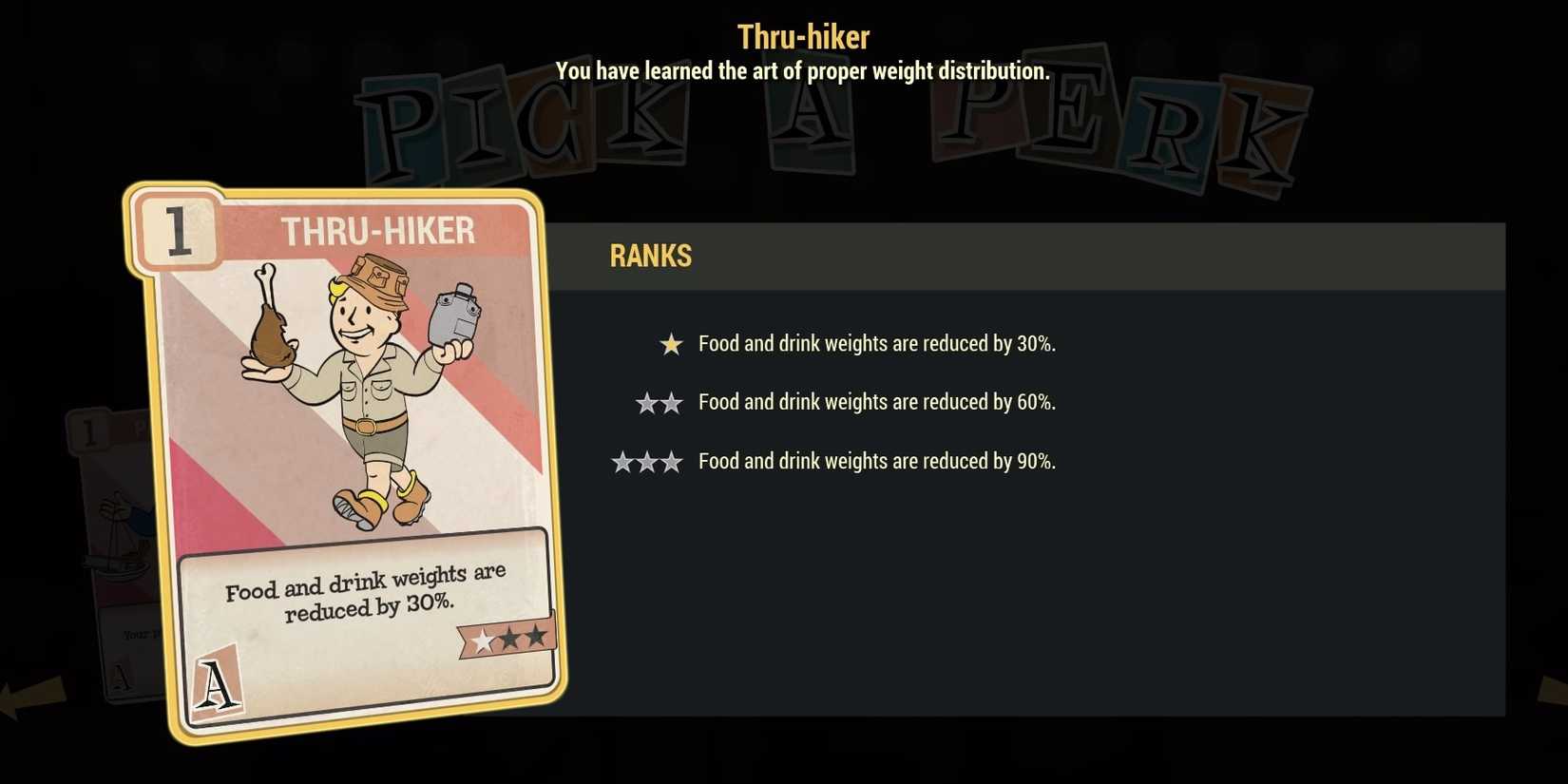 Thru-Hiker Perk in Fallout 76