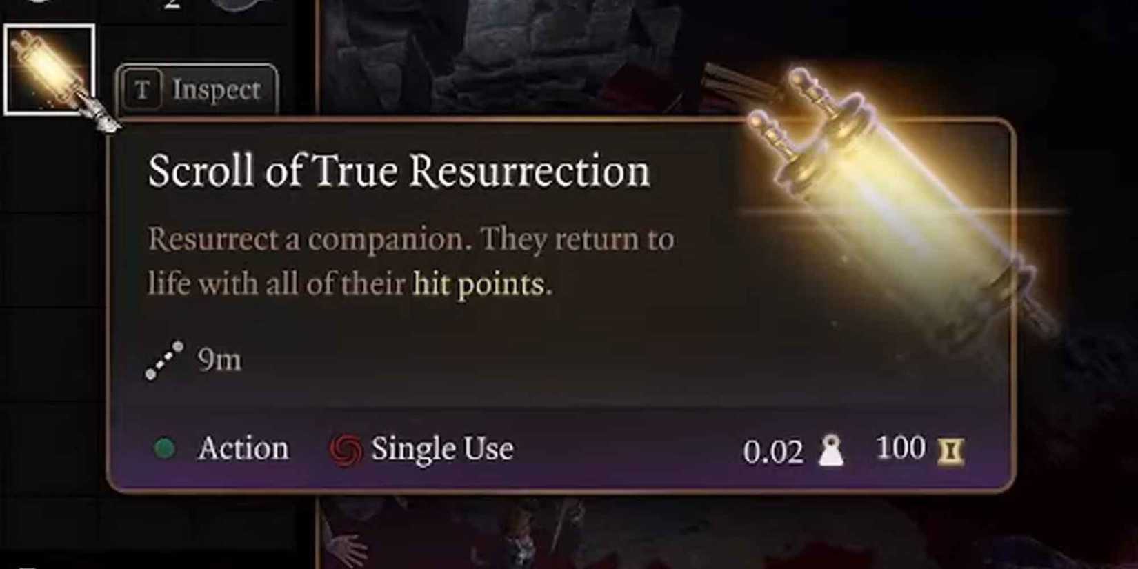 A Scroll of True Resurrection in Baldur's Gate 3