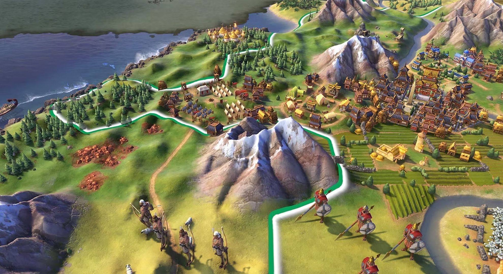 Two states at war in Civilization 6