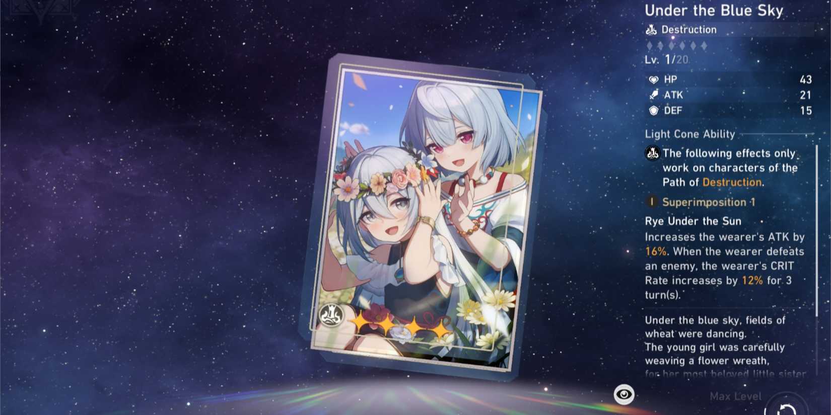 Under the Blue Sky Light Cone Honkai Star Rail-1