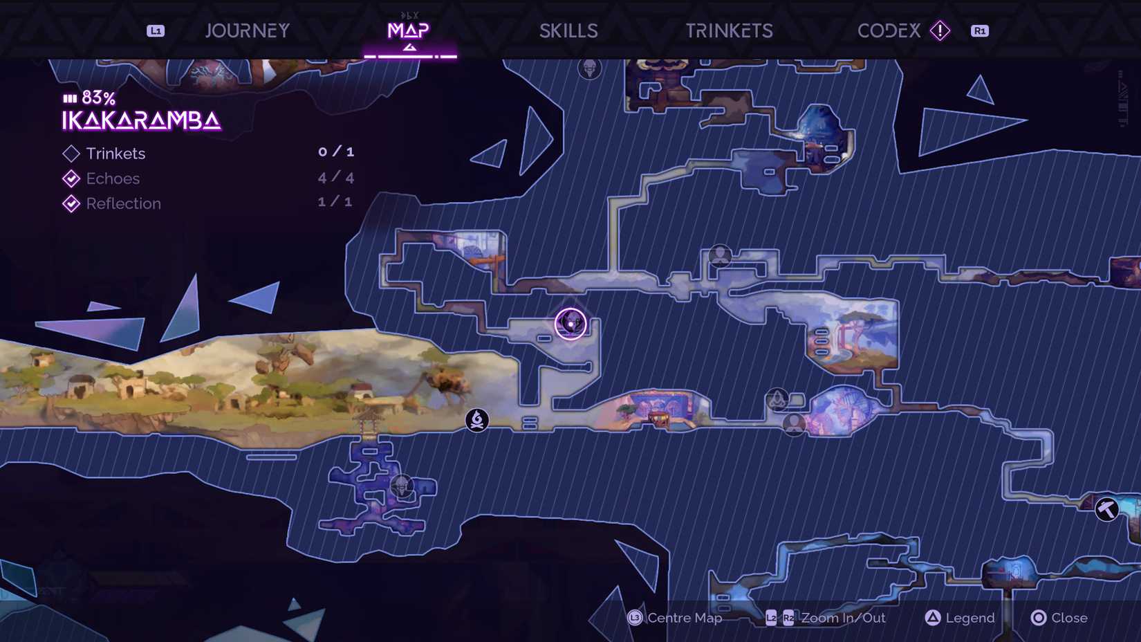 Unfurling the Wings Map in Tales of Kenzera