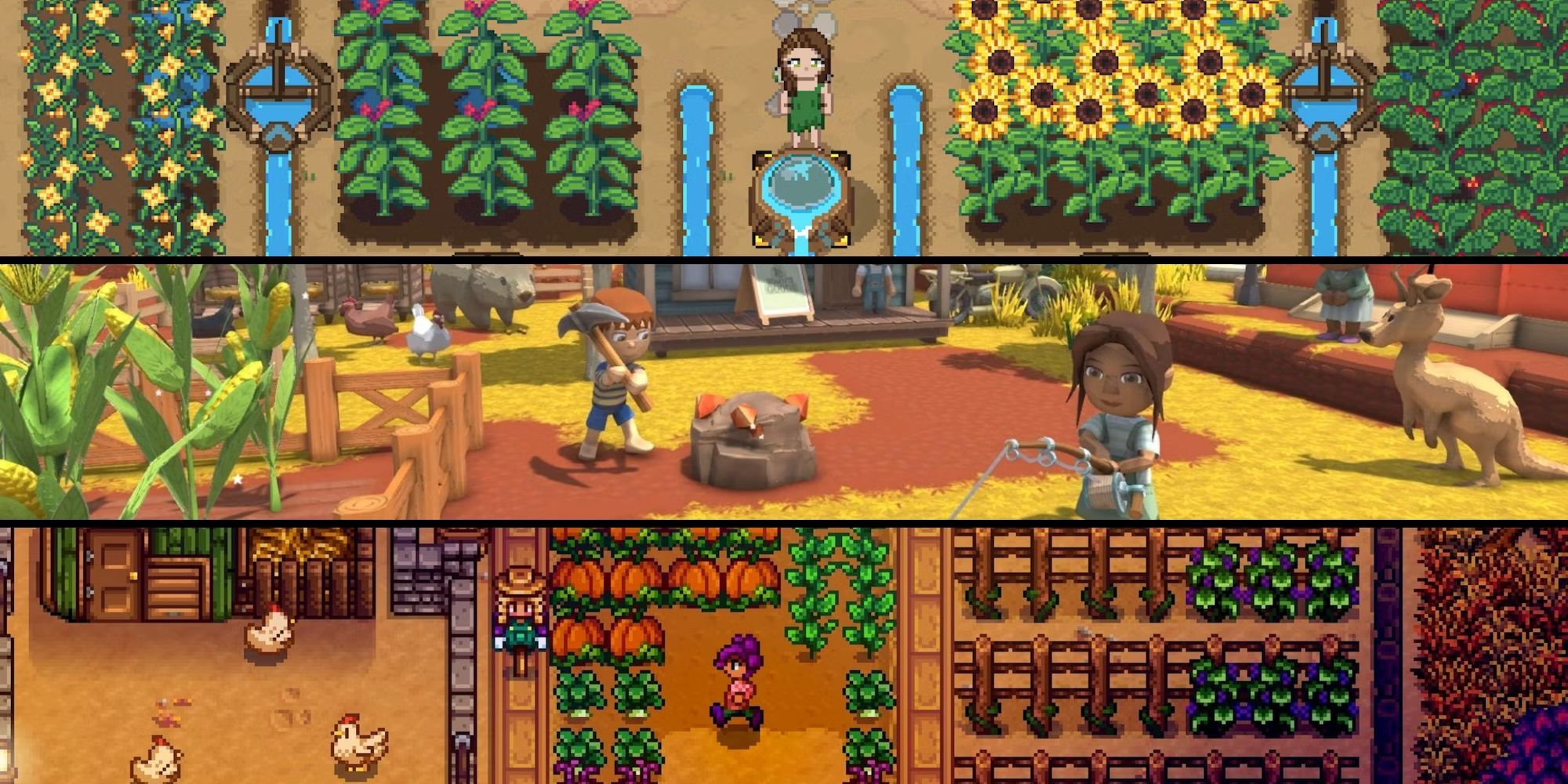 Roots of Pacha, Dinkum and Stardew Valley