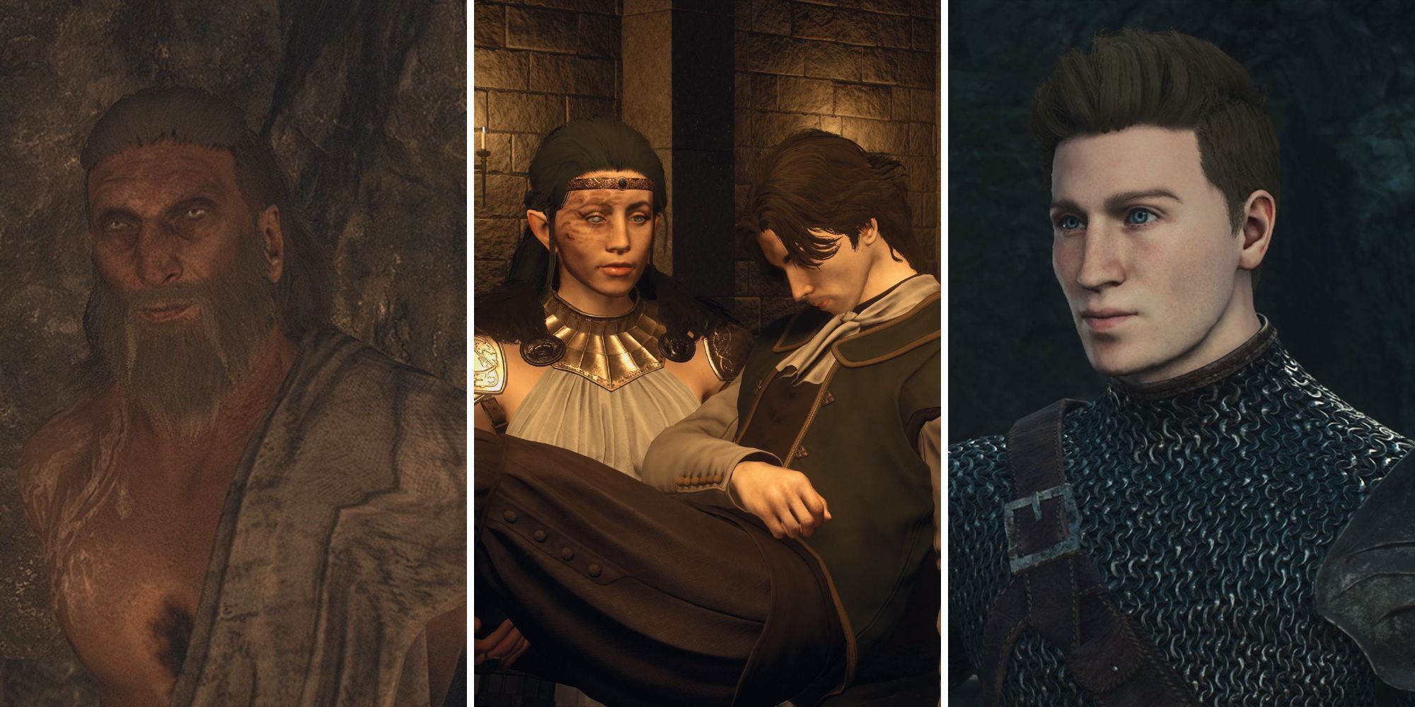 A grid showing the Dragonforge, a player holding Hugo, and a Pawn In Dragon’s Dogma 2