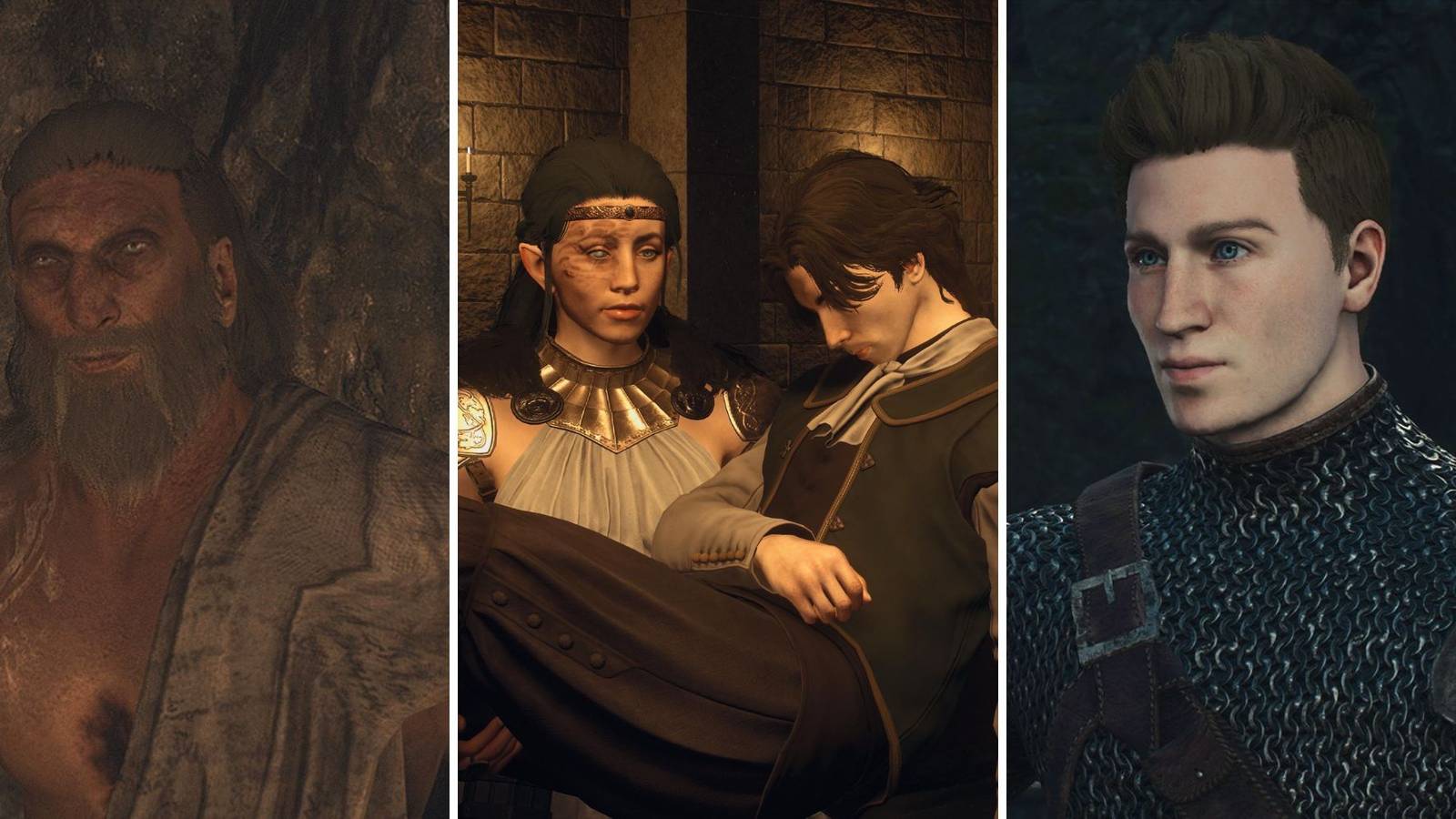 A grid showing the Dragonforge, a player holding Hugo, and a Pawn In Dragon’s Dogma 2