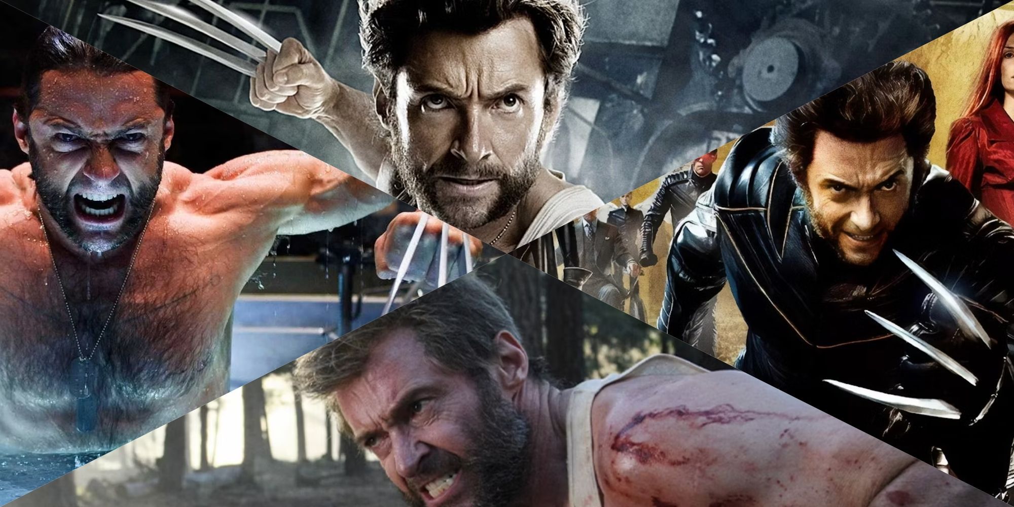 Hugh Jackman in Logan, Origins, The Wolverine and Last Stand