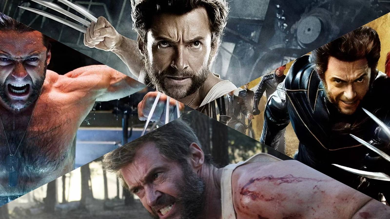 Hugh Jackman in Logan, Origins, The Wolverine and Last Stand