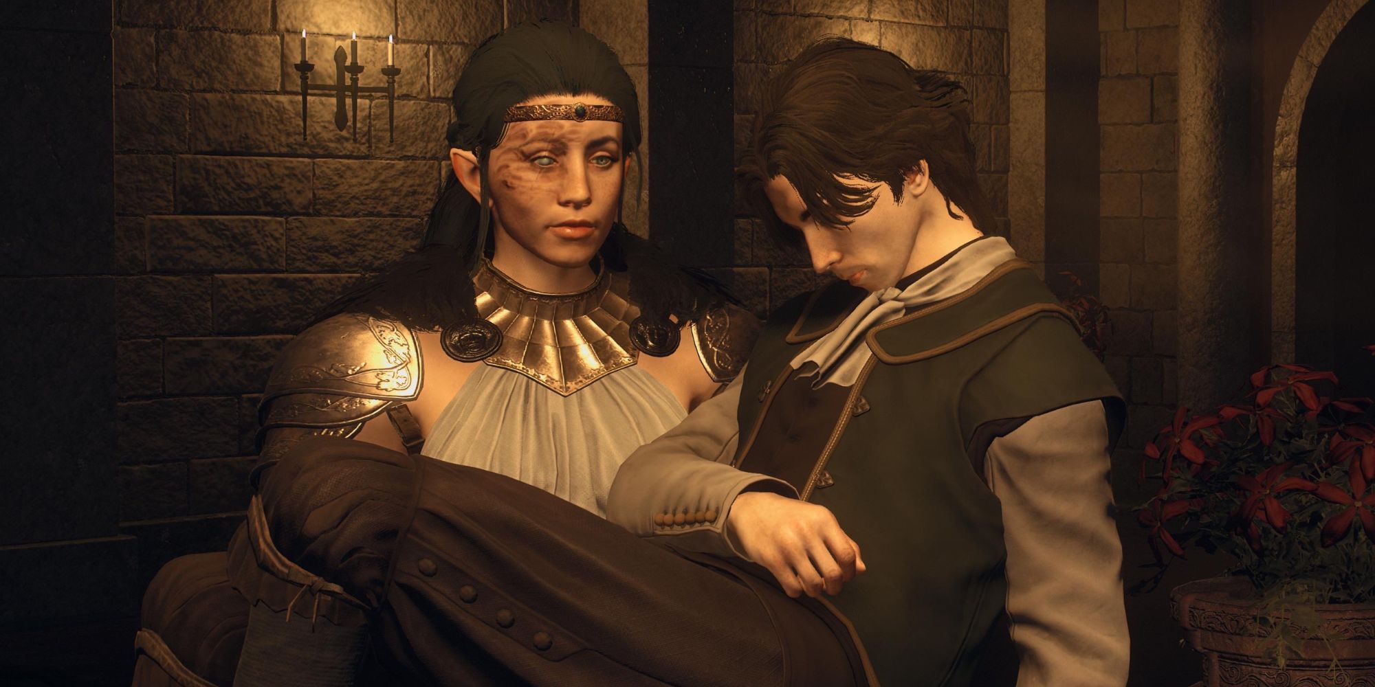 A player holding Hugo in Dragon’s Dogma 2