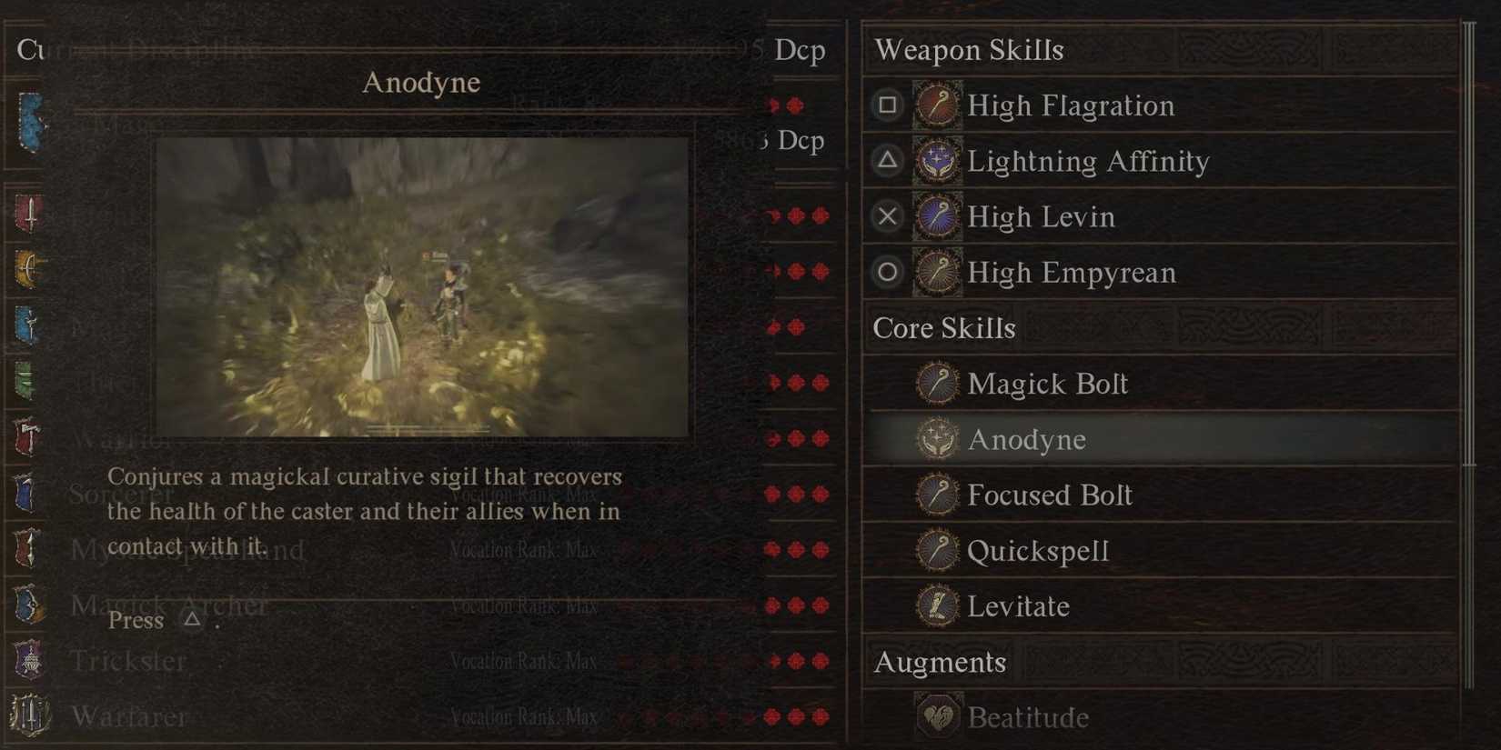 Anodyne Core skill in Dragon’s Dogma 2