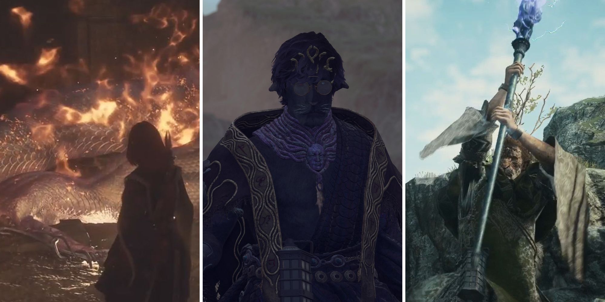 A grid of three different mages and sorcerers in Dragon’s Dogma 2