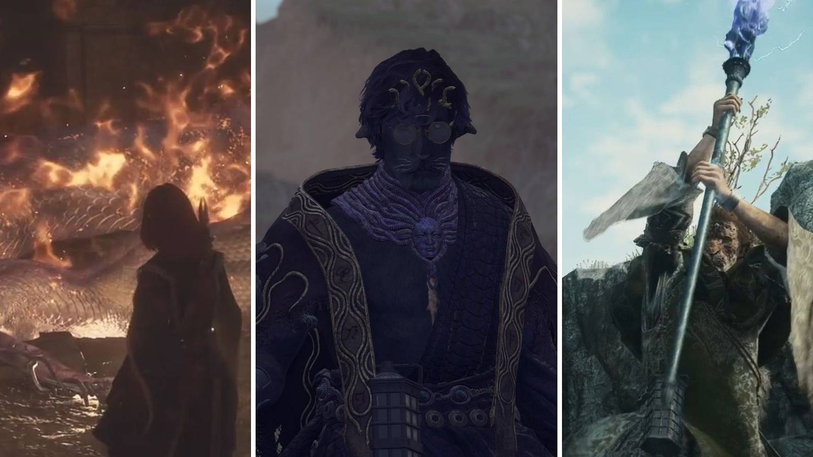 A grid of three different mages and sorcerers in Dragon’s Dogma 2