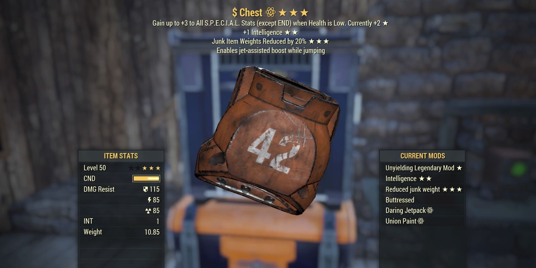 Unyielding Chest Piece in Fallout 76