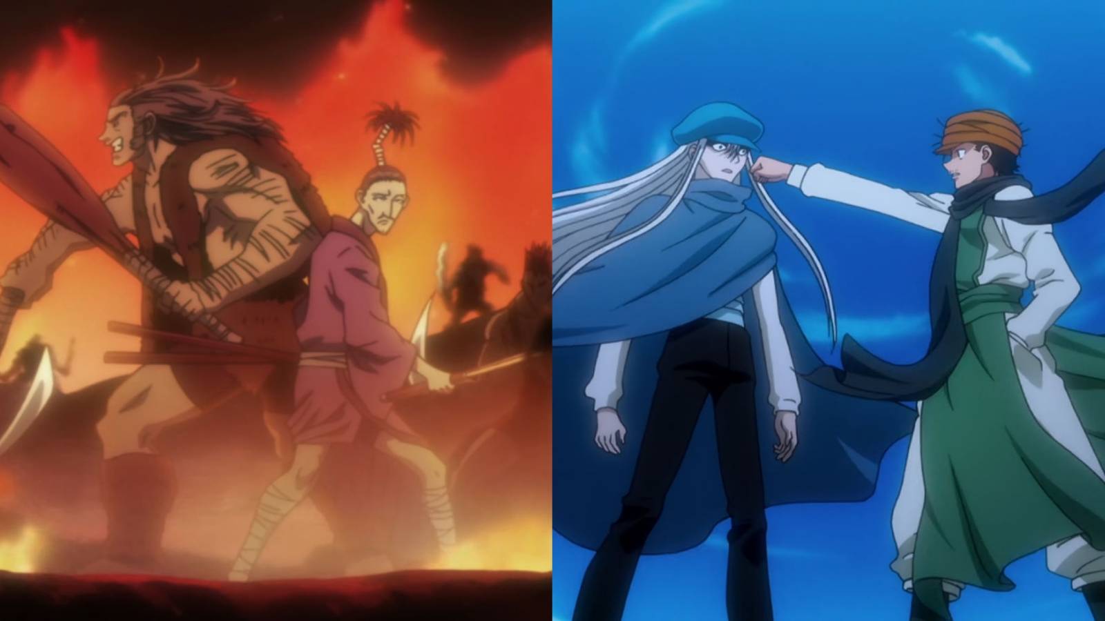 Uvogin, Nobunaga, Kite, and Ging Freecss in Hunter x Hunter