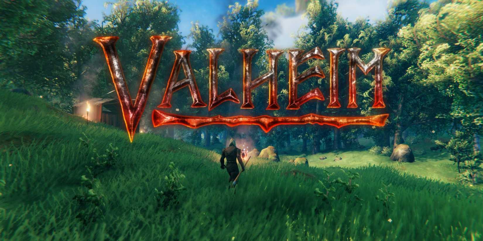 A Valheim character in the Meadows