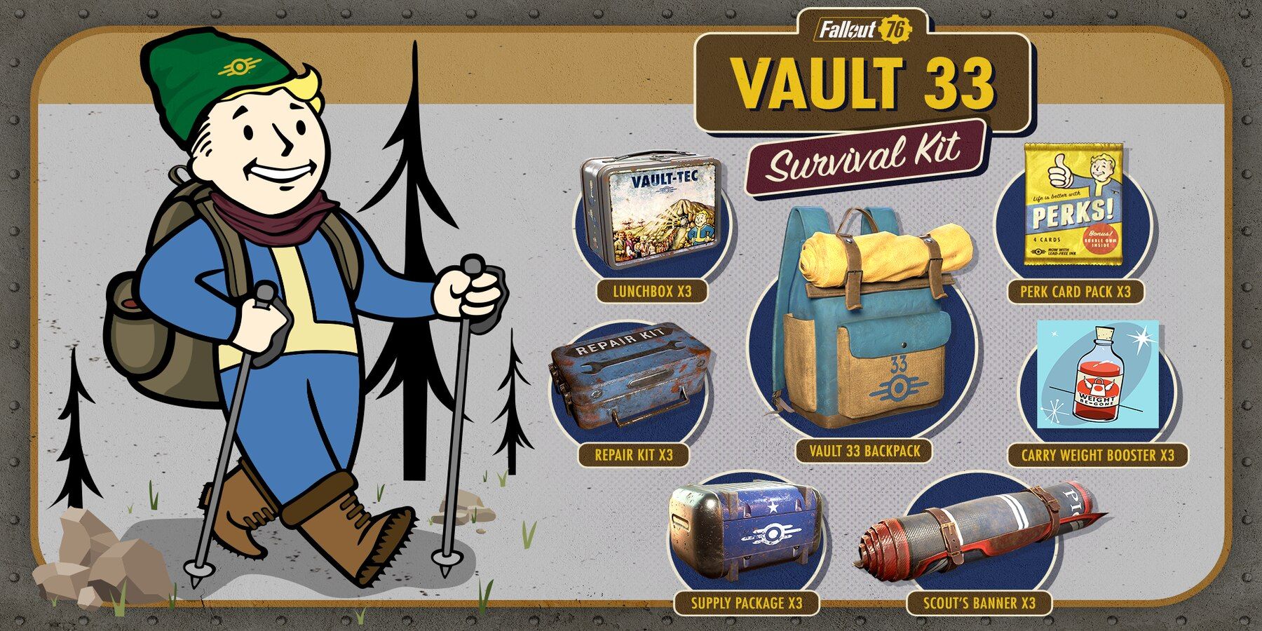 Vault 33 Survival Kit Fallout 76