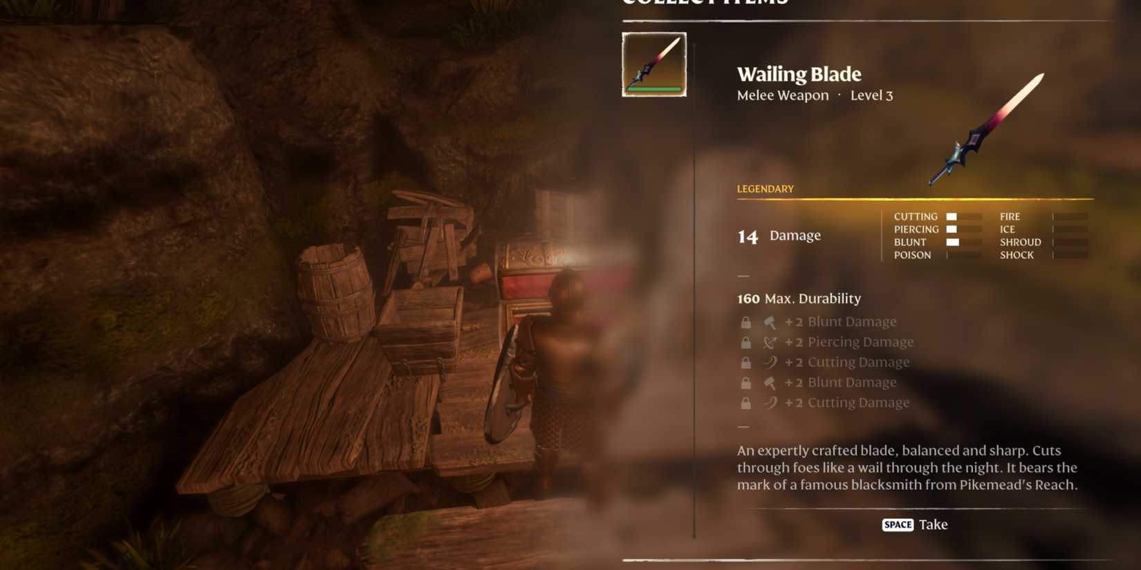 Wailing Blade Weapon For Warriors In Enshrouded