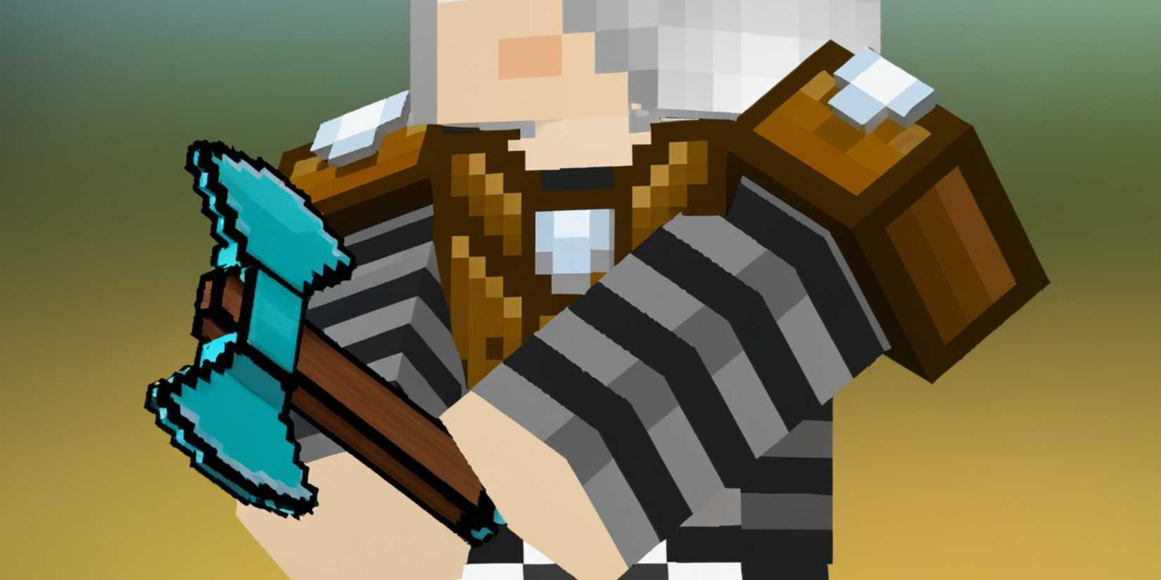 Warrior Axe Melee Weapon Pixel Gun 3D