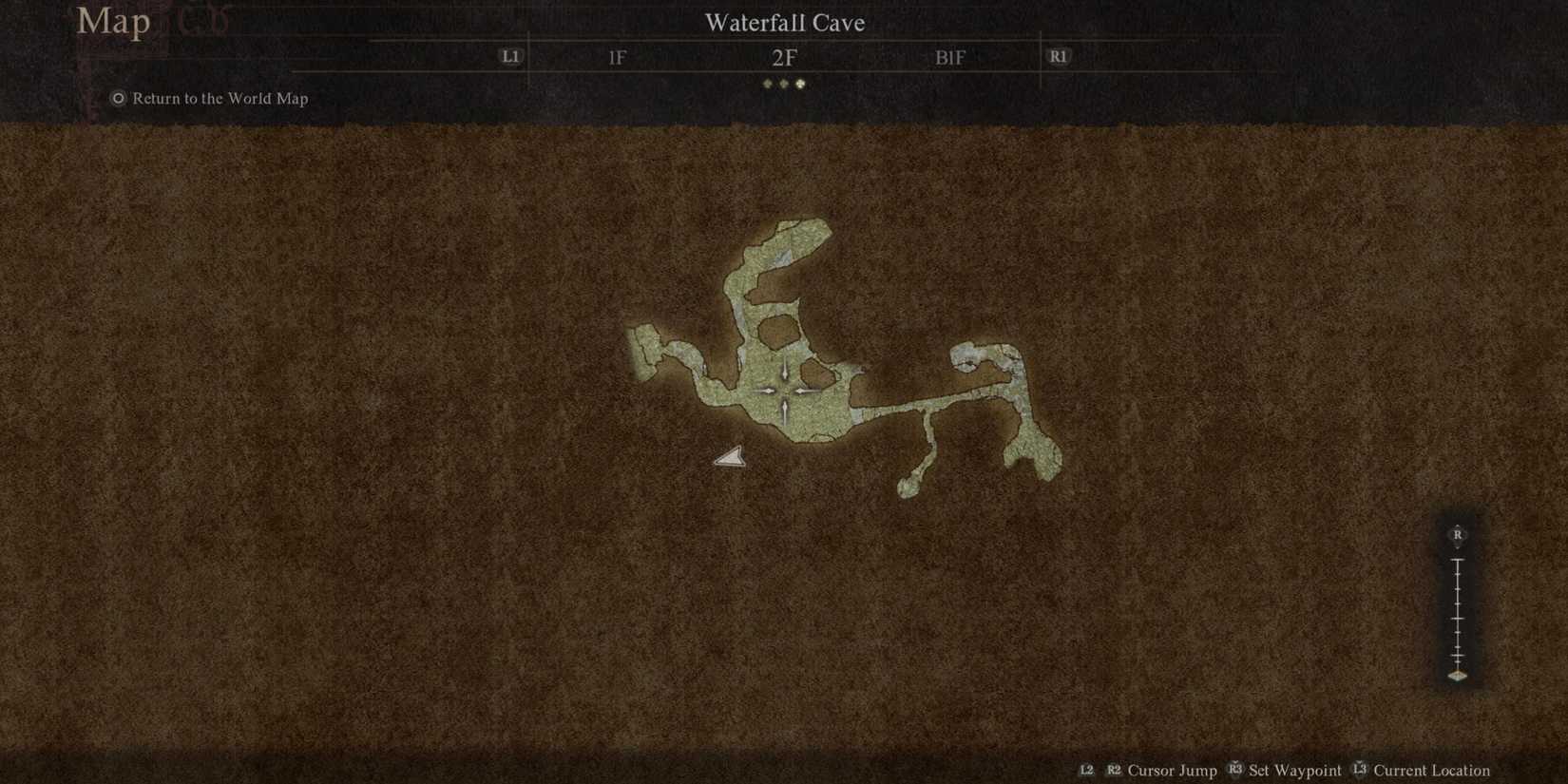 Waterfall Cave 2F Map in Dragon's Dogma 2