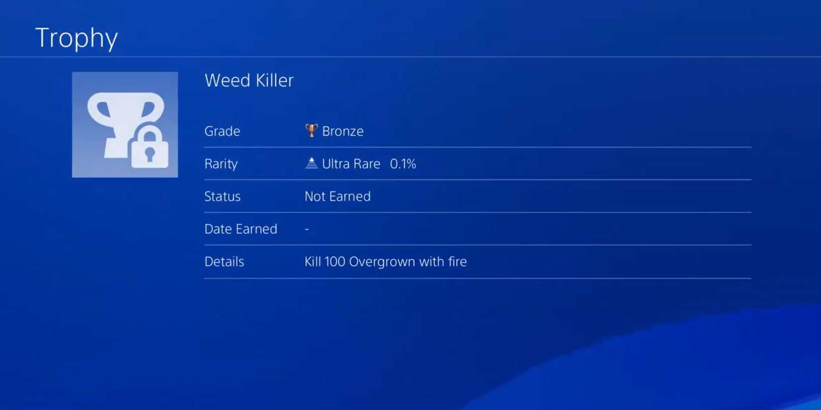 Weed Killer Trophy Fallout 76
