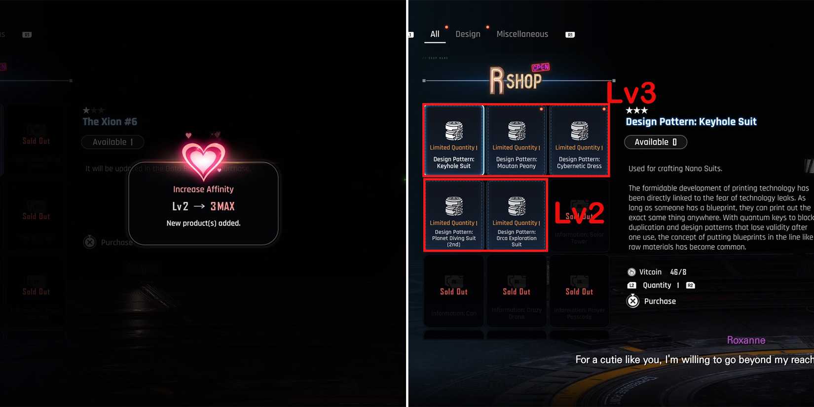 what does increasing affinity do in stellar blade