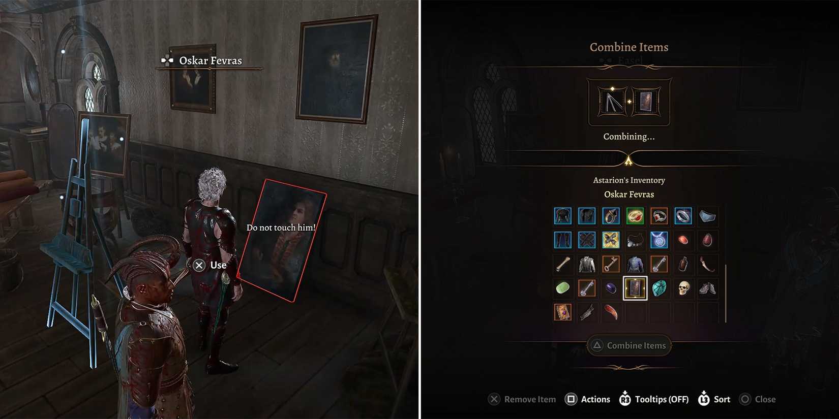 what to put on the easel in baldurs gate 3