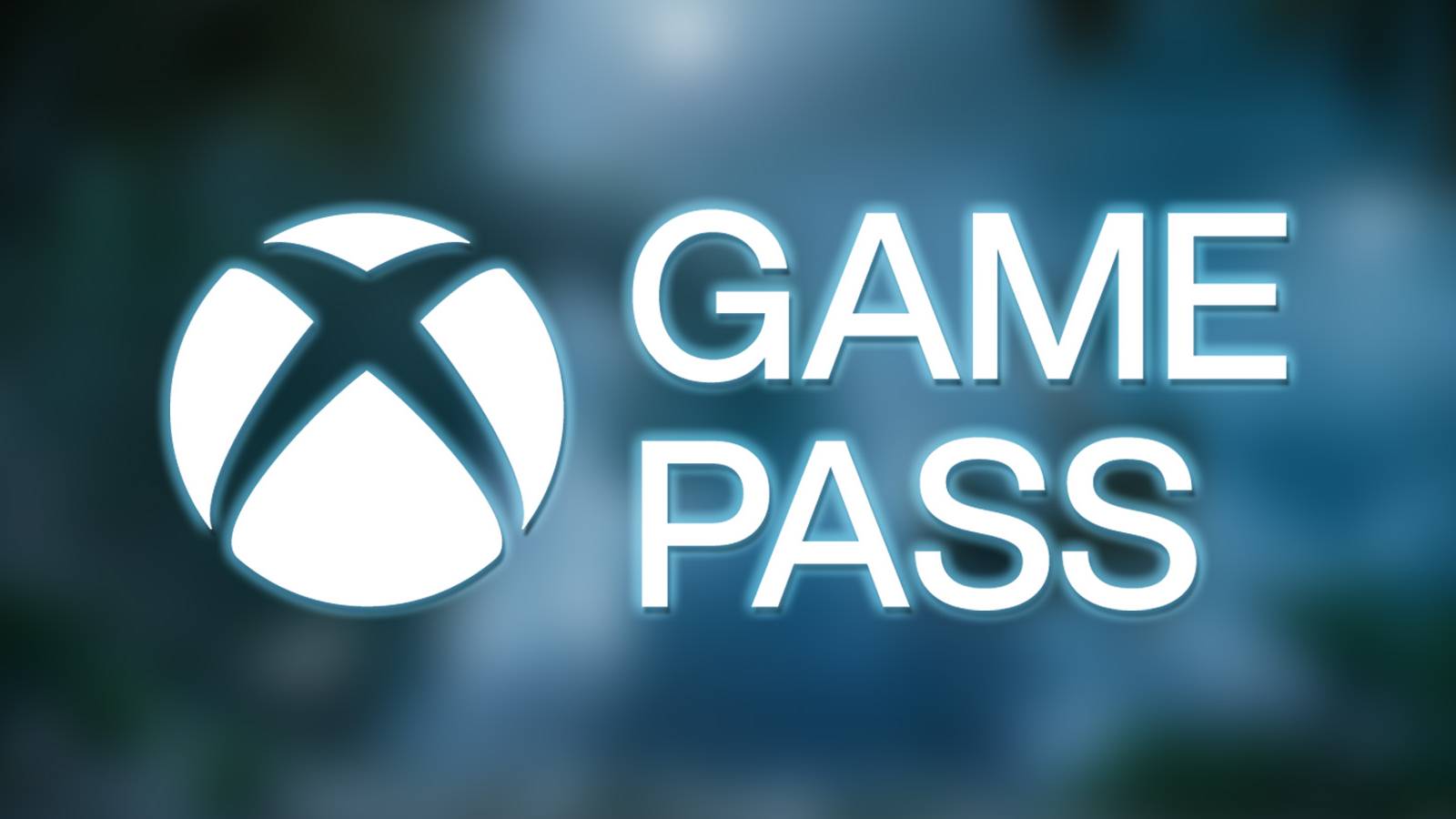 white abridged Xbox Game Pass logo over blurred Shadow of the Tomb Raider storm promo screenshot
