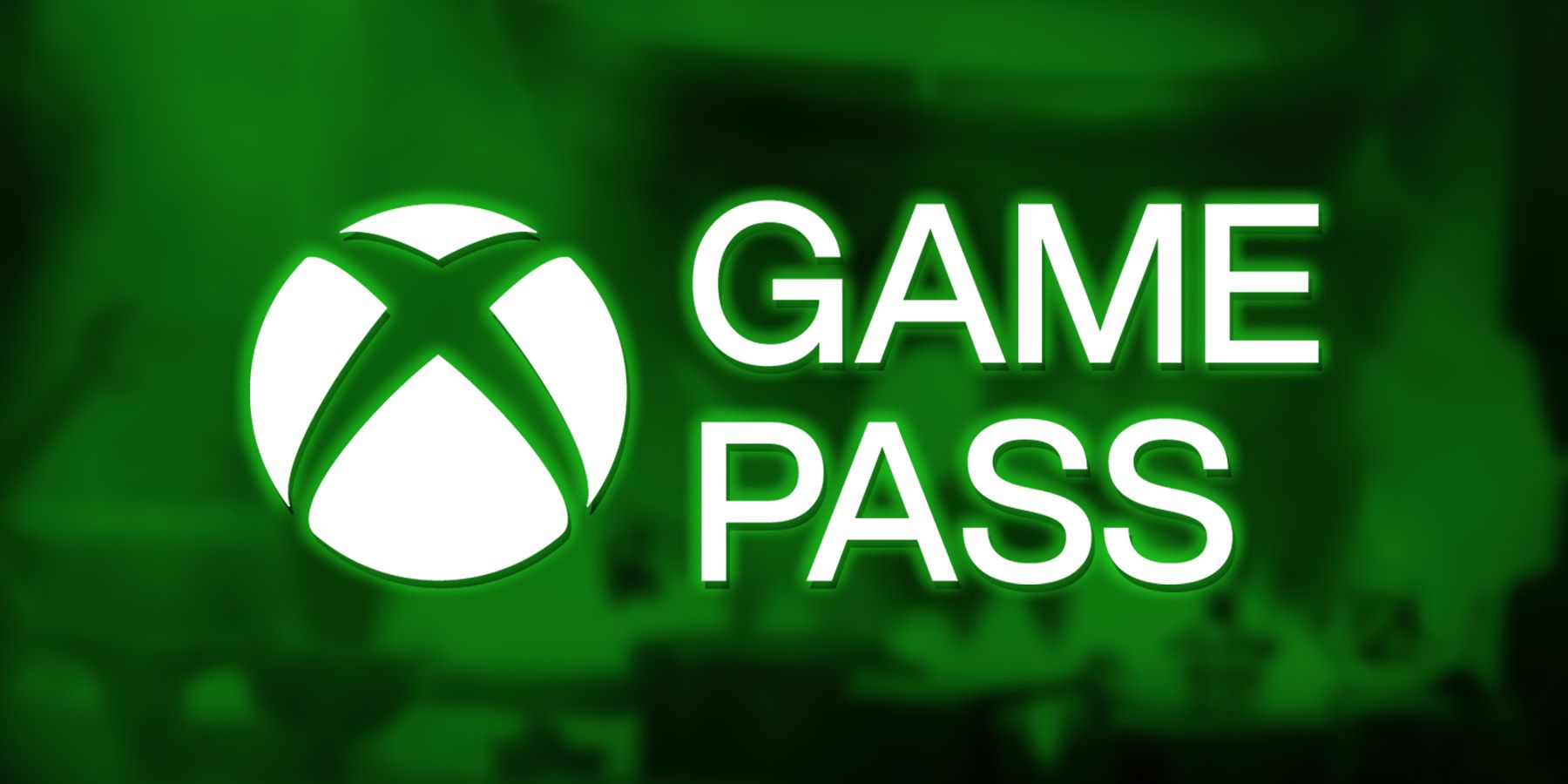 white Xbox Game Pass logo on blurred Have a Nice Death promo screenshot