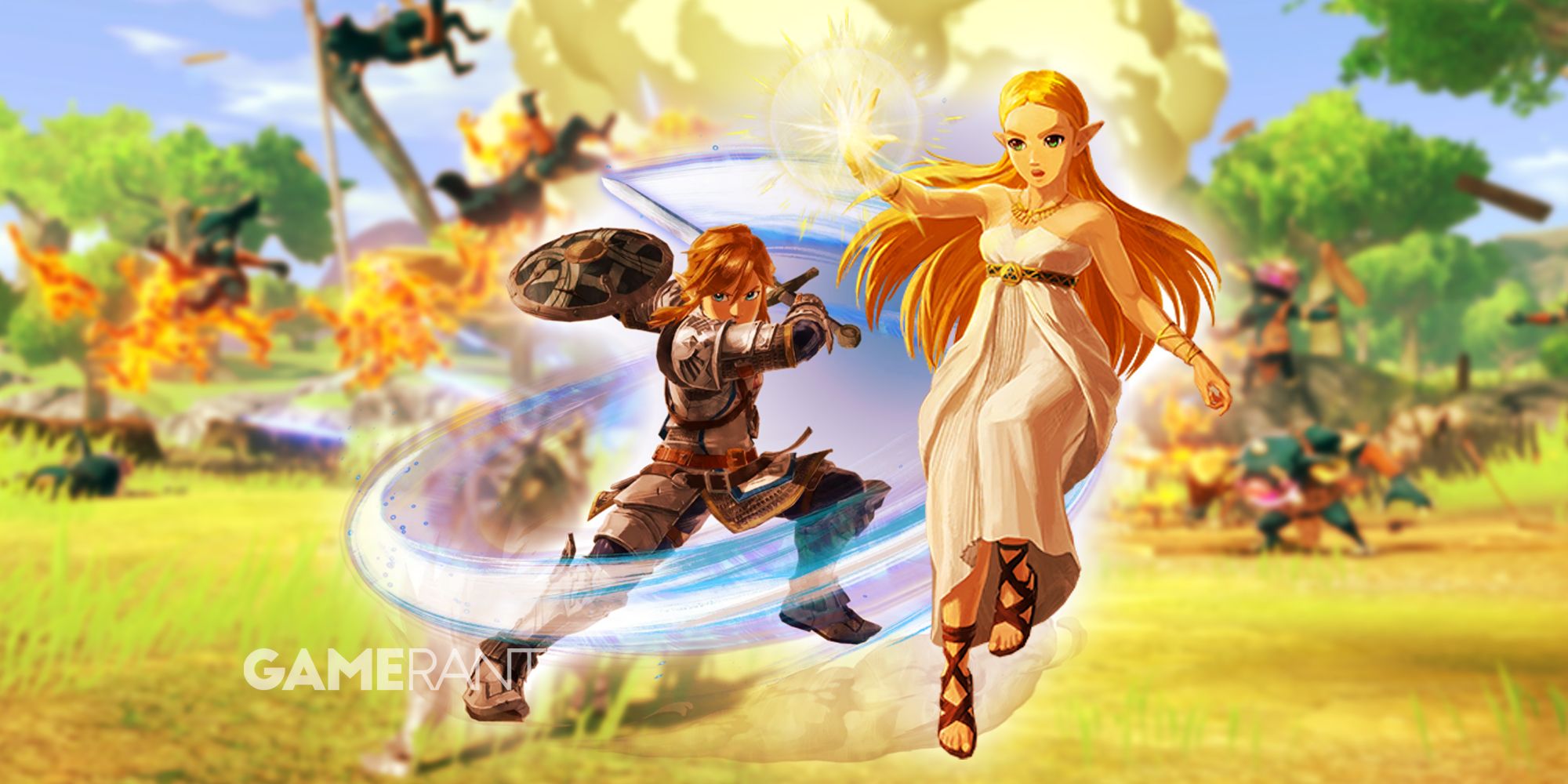 Hyrule Warriors: Age of Calamity Link and Zelda