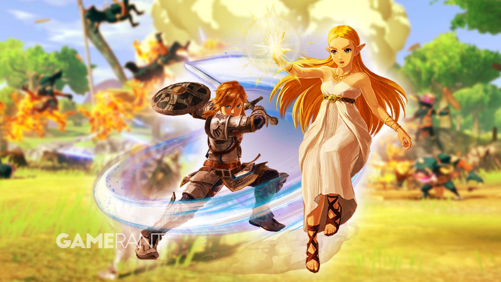 Hyrule Warriors: Age of Calamity Link and Zelda