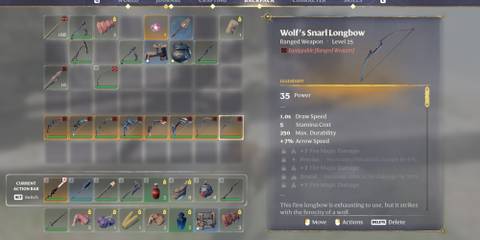 Wolfs Snarl Longbow In Enshrouded