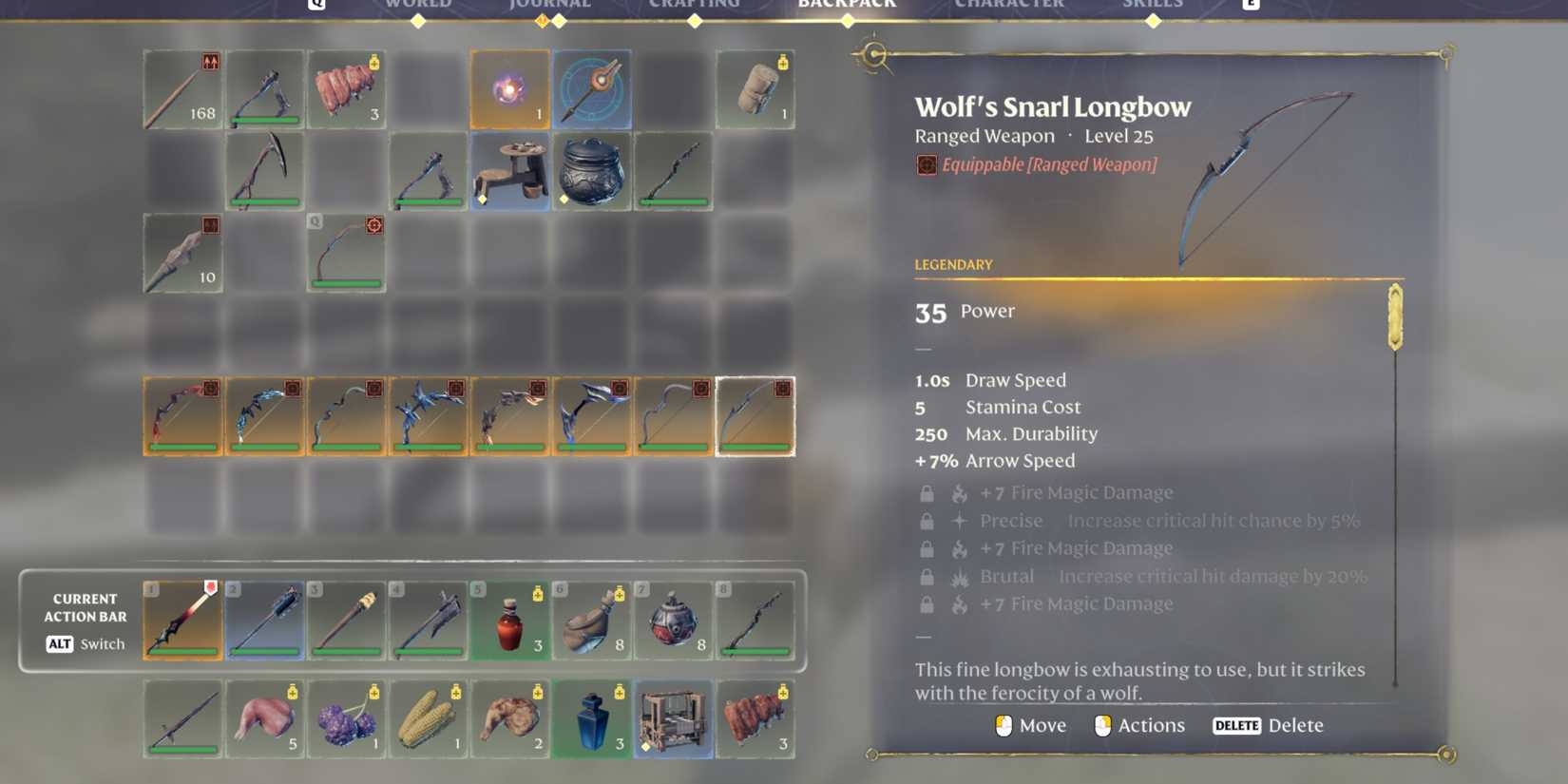 Wolfs Snarl Longbow In Enshrouded