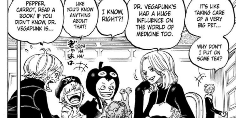 word listening to  vegapunk syrup village one piece 1114