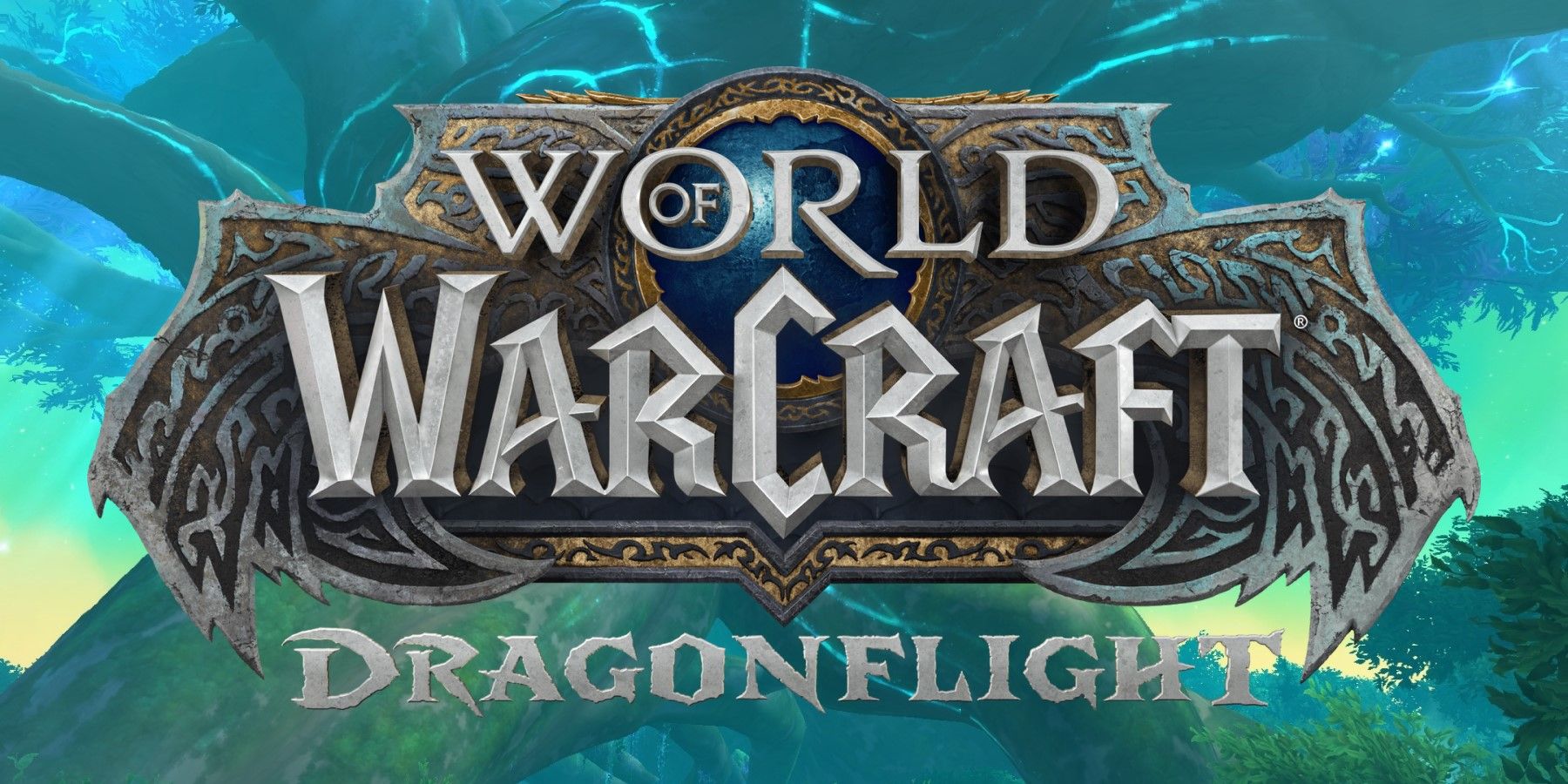 amirdrassil the world tree from dragonflight with the wow logo in front of it