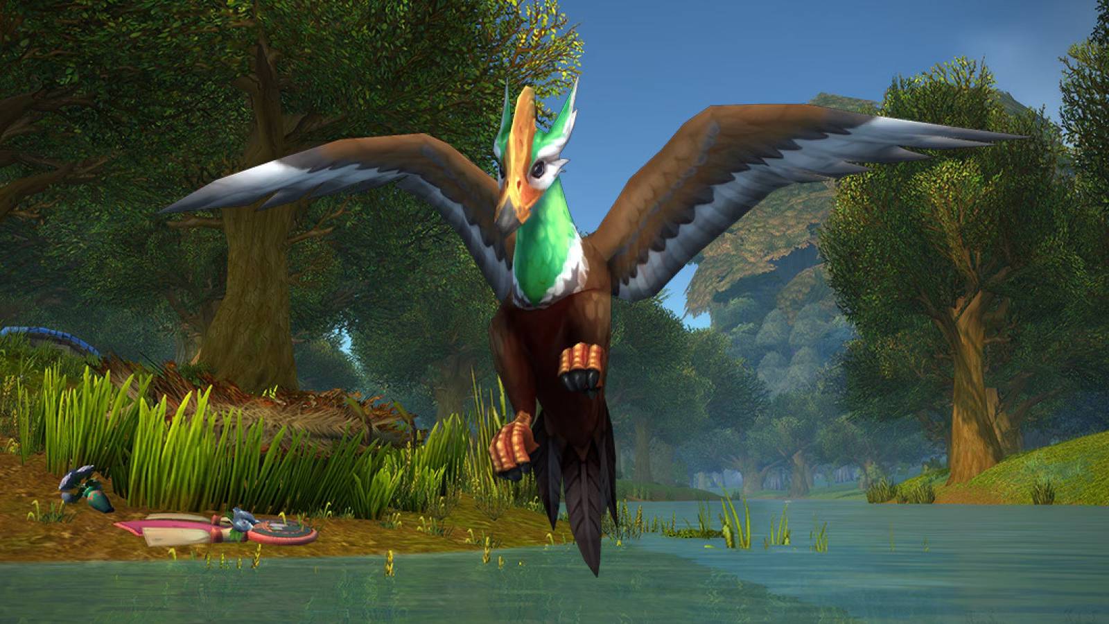 a duck enemy from wow in elwynn forest