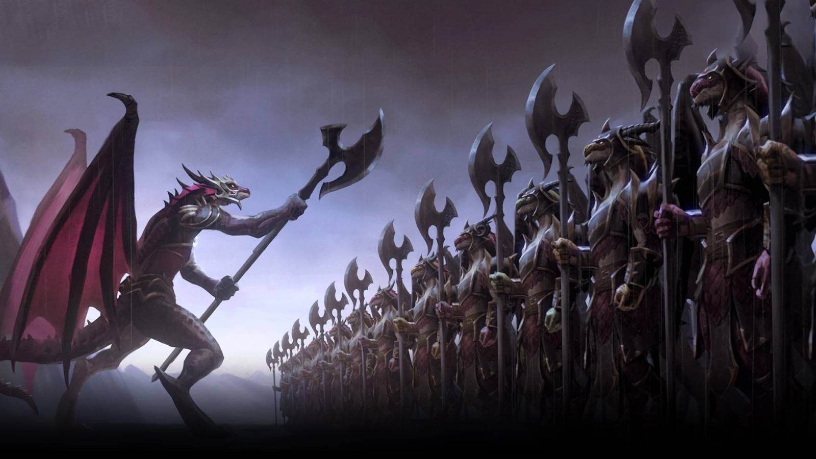 emberthal and a group of dracthyr soldiers from the wow dragonflight legacies short