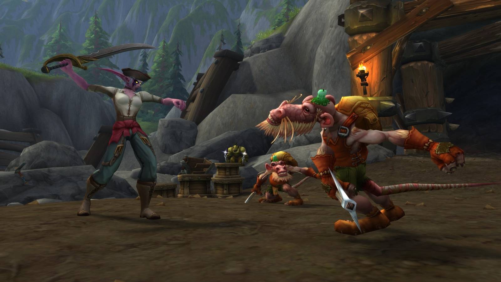 world-of-warcraft-plunderstorm-action-night-elf-pirate-attack-kobolds