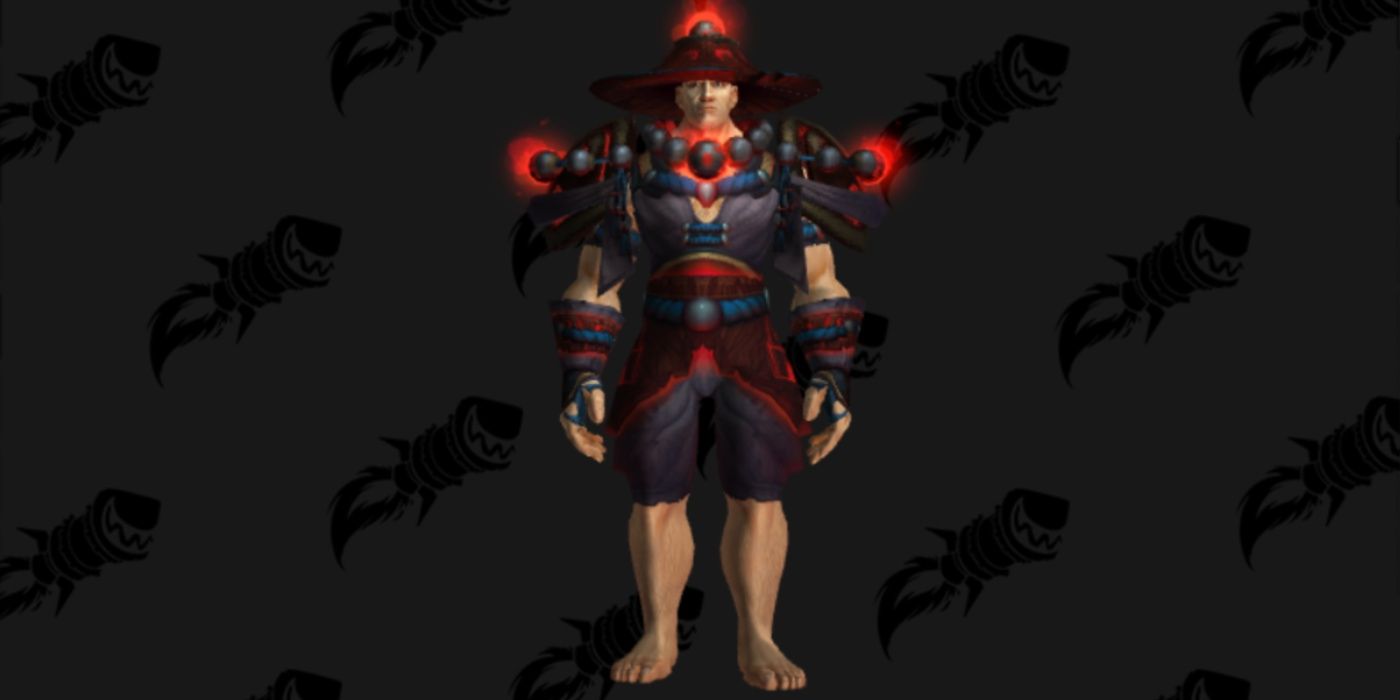 World of Warcraft human wearing the Vestment of the Red Crane Transmog