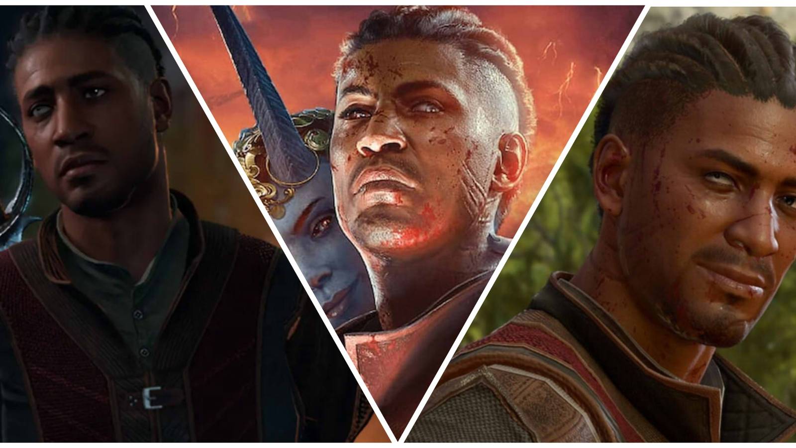 Collage of Wyll Ravenguard from Baldur's Gate 3