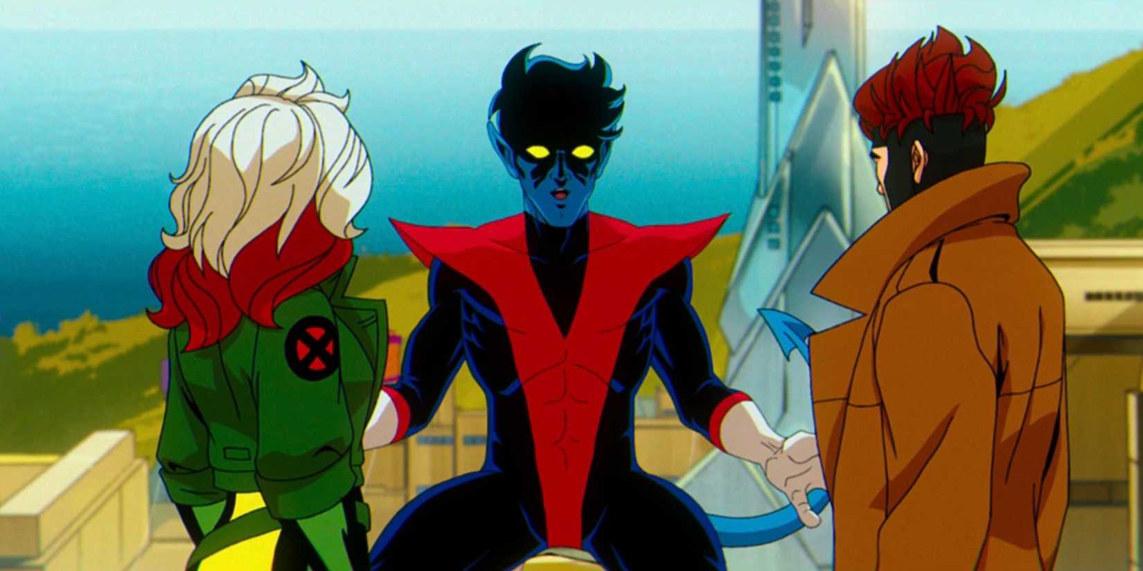 Rogue, Nightcrawler and Gambit in Genosha